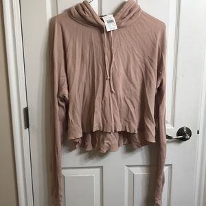 Brandy Melville Light pink thermal hoodie